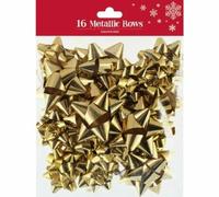 Vision4ever 16Pcs Gift Bows Luxury Metallic Self Adhesive Wrapping Xmas Bow Useful for Decoration Party