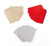 Vision4ever 18Pcs CHRISTMAS GLITTER GIFT TAGS Xmas Tag Red Gold Silver Present Wrapping With Attractive Looks and Easy To Use