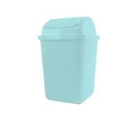 Vision4ever 1Pcs 5 Liter Pastel Plastic Swing Top Bin Kitchen Bathroom Office Bedroom Swing Lid Waste Bin for Home, Office, and Kitchen (Mint)