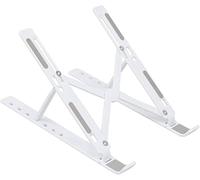 Vision4ever 1Pcs Adjustable Laptop Stand Folding Portable Desktop Holder For Notebook Easy To Use and Cleans (White)