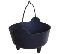Vision4ever 1Pcs Black Color Garland Cauldron Planter with Handle Large Size (10 Inch)