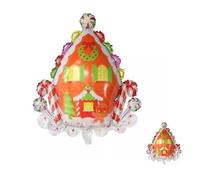Vision4ever 1Pcs Christmas Gingerbread Man House Foil Balloon New Year Xmas Party Decor Useful For Decoration
