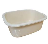 Vision4ever 1Pcs Cream Colour 11 litres Washing Up Bowl Rectangular Plastic Multi-Purpose Basin Mixing Sink Portable Wash Basin, Plastic Kitchen Sink Tidy Organisers