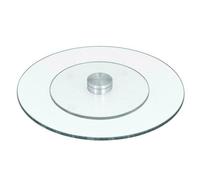 Vision4ever 1Pcs Glass Lazy Susan Rotating Turntable Serving Tray Cake Decorating Plate