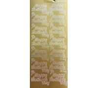 Vision4ever 1Pcs Gold Happy Mother's Day Peel Off Sticker Sheet for Card Making Crafts Scrapbooking