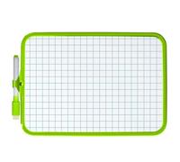 Vision4ever 1Pcs Green Color A4 Mini Kids Whiteboard Plastic Frame Double Sided (18.5cm x 27.5cm) with Pen Easy to Write and Cleans