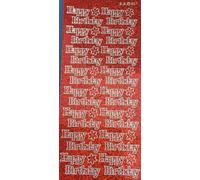 Vision4ever 1Pcs Happy Birthday Coloured Peel Off Sticker Sheet Card Making Scrapbooking Crafts Birthday Card Craft for DIY, Scrapbooking, Wedding Greeting,Cards,Books