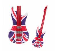 Vision4ever 1Pcs Inflatable Union Jack Guitar - British Rock & Roll Prize Prop Blow Up Party Pool Useful for Fun Party Beach Pools
