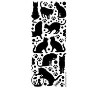 Vision4ever 1Pcs Medium Cats Sticker Animal Peel Off Stickers Small or Medium Cats Dogs Card Making Craft Black Easy to Use and Stick