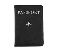 Vision4ever 1Pcs Passport Cover Leather Holder Protector Case Travel Accessory Organiser Passport Cover New Passport Holder for UK & European Passport Holder (Black)