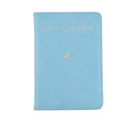 Vision4ever 1Pcs Passport Cover Leather Holder Protector Case Travel Accessory Organiser Passport Cover New Passport Holder for UK & European Passport Holder (Blue)