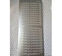 Vision4ever 1Pcs Peel Off Stickers - Wedding Invitation Anniversary Engagement - Gold & Silver Useful for Decoration