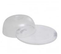 Vision4ever 1Pcs Round Solid Marble Cheese Board with Clear Dome Cover Lid - Elegant Food Serving Platter