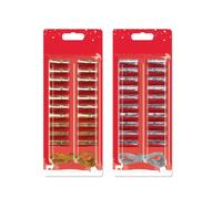 Vision4ever 1x 20 Card Pegs Photo Pic Holder Kit Christmas Xmas Silver Gold Metallic (Random Colour)