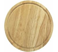 Vision4ever 1x 25cm Round Chopping Board Bamboo Wooden Chopper Bread Veg Food Slicer Wood