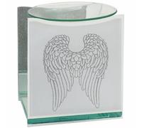 Vision4ever 1x Angel Wings Glass Fragrance Oil Burner & Tealight Holder Candle Melt Wax Warmer