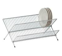 Vision4ever 1x Chrome Small Folding Dish Drainer Holder Foldable Rack Utensil Kitchen