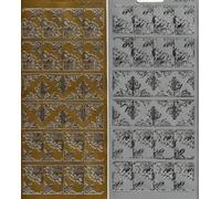 Vision4ever 1x Gold Decorative Corner Peel-Off Outline Stickers - Elegant Lines & Borders for Card Making