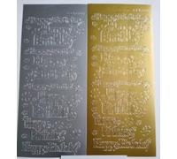 Vision4ever 1x Gold Happy Birthday Large Small Flowers Peel Off Stickers Card Making for Someone Special, Friends & Loved Ones