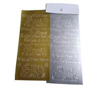 Vision4ever 1x Gold Happy Christmas Season's Greetings Peel Off Stickers - Perfect for Card Making, Scrapbooking, and Holiday Crafts