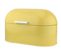 Vision4ever 1x Oval Bread Bin Stainless steel Kitchen Storage Loaf Container Grey/Mint/Cream (Custard)