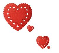 Vision4ever 1x Red Heart Placemat Coaster Valentine Anniversary Party Dining Table Decor Useful For Valentine Day Decoration