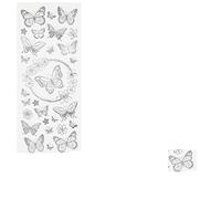 Vision4ever 1x Self Adhesive Silver Butterflies Stickers Plastic Sheet For Card Christmas Craft Useful For Christmas Decoration