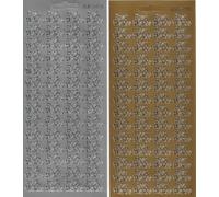 Vision4ever 1x Silver Best Wishes Peel Off Outline Stickers for Card Making Gold & Silver Metallic Sentiment Stickers
