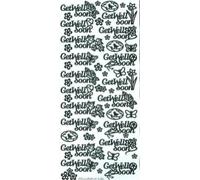 Vision4ever 1x Silver Get Well Soon Peel Off Stickers Butterflies Flowers Gold Silver Card Making