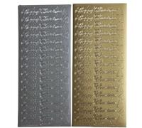 Vision4ever 1x Silver Happy Christmas Peel Off Stickers - Perfect for Card Making and Holiday Crafts