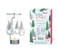Vision4ever 1x Spinning Tea Light Carousel Candle Holder - Festive Christmas Gonk Design for Holiday Décor and Ambiance