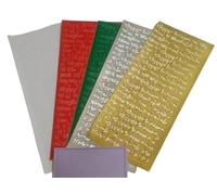 Vision4ever 1x White 8mm Happy Christmas Relatives Mum Dad Sister Son Daughter Stickers Card Making