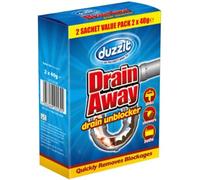 Vision4ever 2 Sachets Drain Away Unblocker Cleaner - Shower & Sink Block Remover for Clear Drains