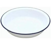 Vision4ever 22cm Caserole Enamel Round Pie Dish Tin Oven Baking Tart Kitchen Camping Trip Home