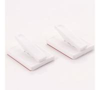 Vision4ever 2Pcs SELF Adhesive Bill Clips Kitchen Tea Towel Apron Oven Glove Clamp Holder White Color Easy to Use