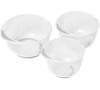 Vision4ever 3 Mixing Bowls, Non-Slip Base 1.5 Litre, 2 Litre, 2.5 Litre, Compact, Stackable, Useful for Freezing Baking and Cooking