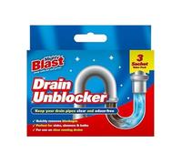 Vision4ever 3 Sachet Unblocker Tool Drain Unblocker Bath Shower Sink Cleaner Hair Remover from Baths, Showers, and Sinks - Unblock Bathroom Pipes & Drains
