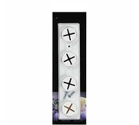 Vision4ever 4 Hole Push in Tea Towel Holder Grip White Kitchen Cloth Storage Room