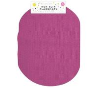 Vision4ever 4Pcs Anti Non Slip Place Mat Mats For Dinner Plate Lap Tray High Chair Table Easy To Use and Cleans (Dark Pink)