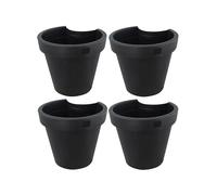 Vision4ever 4Pcs Drain Pipe Flower Pot Holder Plant Hanger Flower Basket Balcony Garden Planter