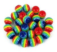 Vision4ever 50Pcs Gay Pride, Acrylic Round Beads, Rainbow 6mm Jewellery Making Kids Craft