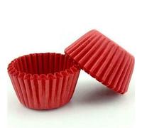 Vision4ever 50x Mini Cupcake Cases Baking Muffin Cake Petits Fours RED FOIL for Party Cake Decoration