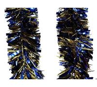 Vision4ever 5X 2M Blue & Gold Tinsel Christmas Tree Decorations X'Mas Garland Christmas Tree Tinsel Decoration (6.5FT)