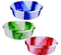 Vision4ever 8 Litres Washing Up Bowl Round 14" Plastic Multi-Purpose Basin Mixing Sink Easy to use