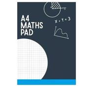 Vision4ever A4 MATHS PAD SQUARED PAPER NOTEPAD BOOK 70 PAGE GRID KIDS SCHOOL HOMEWORK Easy To Use