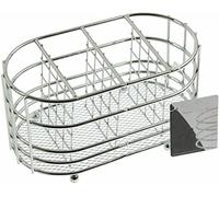 Vision4ever Chrome Cutlery Holder Kitchen Utensil Pot Drainer Caddy Oval Stand Sink Tidy