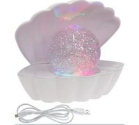 Vision4ever Glitter Pearl Seashell Colour Changing LED Mood Light Black or White Easy to use