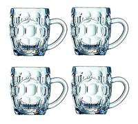 Vision4ever Half Pint Beer Glass Mug Traditional Handled Dimple Glass with Attractive Looks Useful for Wine Juice Coffe Tea