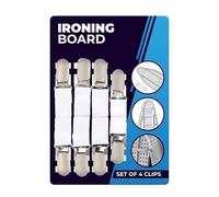 Vision4ever Ironing Board Cover Fasteners Bed Sheet Brace Strap Laundry Home Set of 4 Clips Easy To Use