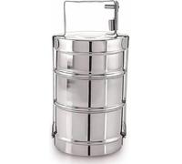 Vision4ever Large Stainless Steel TIFFIN Lunch Box Tiffin Round Food Container 10x3 Easy To Use